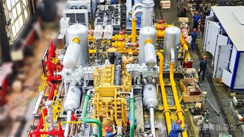 金星集團(tuán)有限公司開發(fā)制造重型大功率燃燒驅(qū)動(dòng)活塞壓縮機(jī)(圖1)