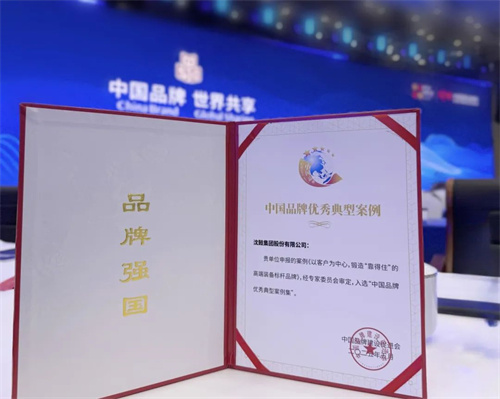 沈鼓榮獲“中國(guó)品牌優(yōu)秀典型案例”榮譽(yù)(圖2)