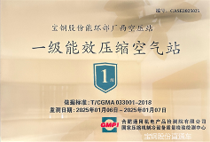 寶鋼股份有限公司能源環(huán)保部工廠西榮獲一級(jí)能效壓縮空氣站權(quán)威認(rèn)(圖1)